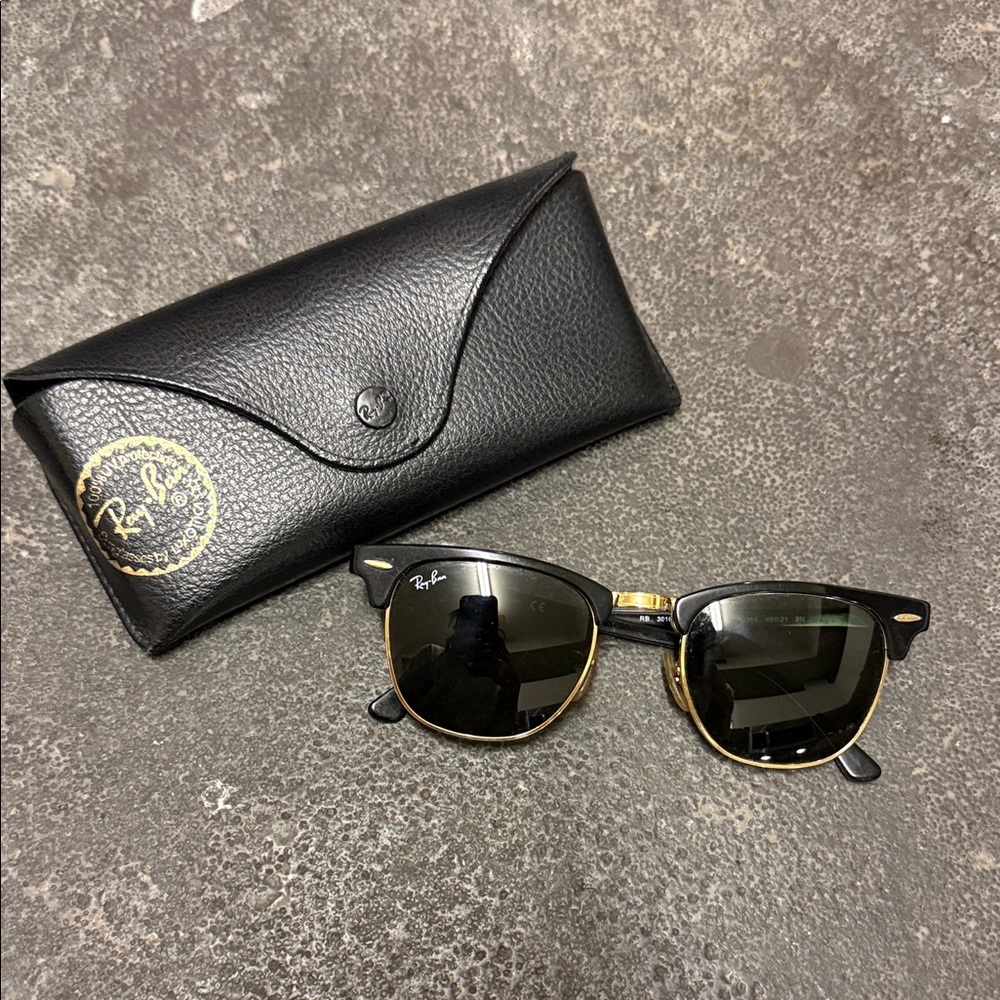 Ray-Ban Classic Black and Gold Sunglasses